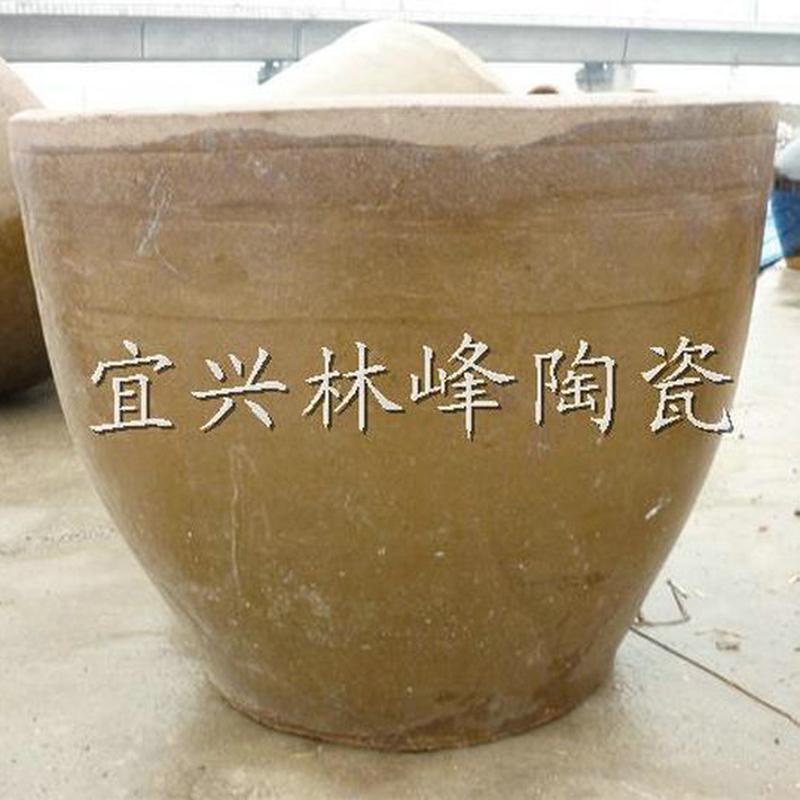 热销宜兴陶器三号园林700斤容量大水缸大缸陶瓷养鱼造景