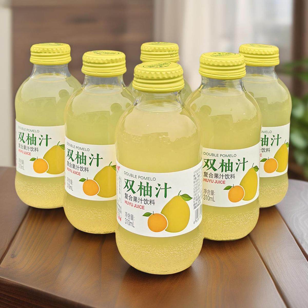 迎驾山泉双柚汁复合果汁饮料常山胡柚汁香柚汁310ml/瓶酒店餐饮品