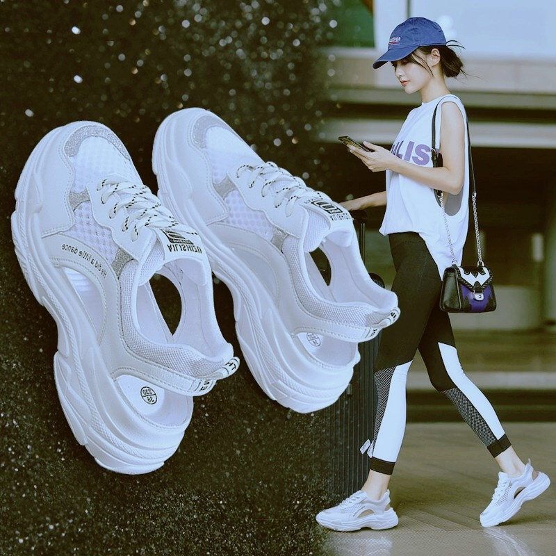 现货鞋子女学生韩版夏天凉鞋新款网红时尚运动ins潮百搭外穿兰之