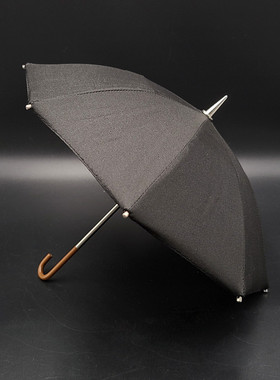 1/6分兵人场景配件微缩长柄黑色雨伞黑帮武器12寸素体手办模型bjd