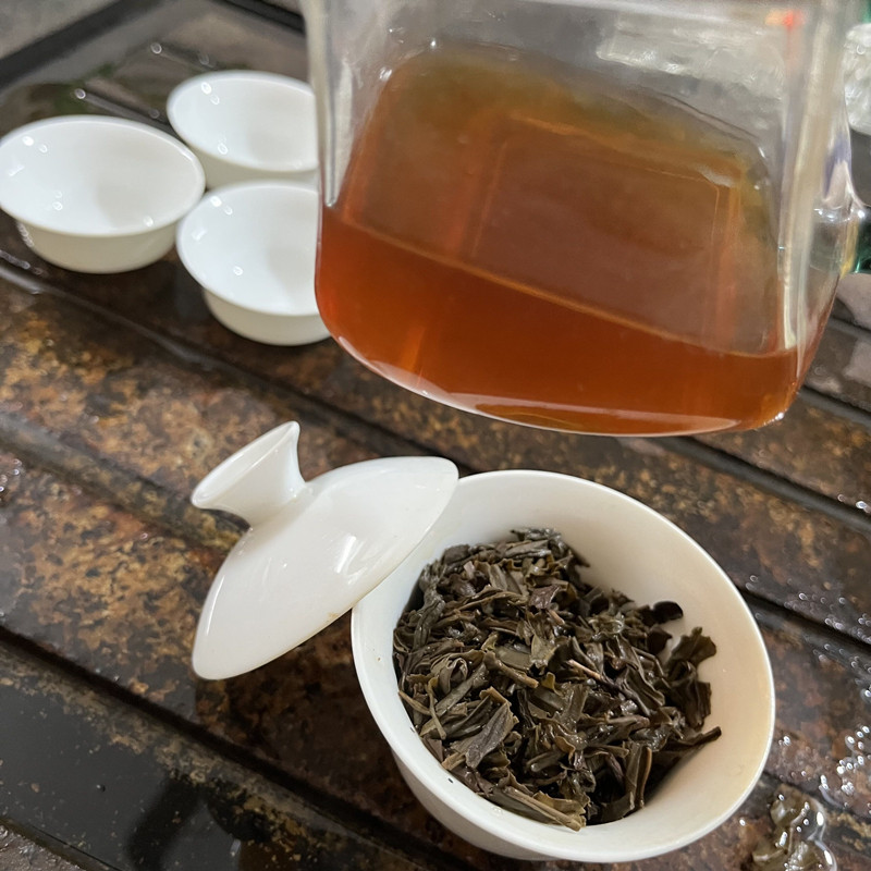 陈年老炒茶潮汕特产五房坪上高山炒茶芯手工炒茶陈年老茶叶浓香型