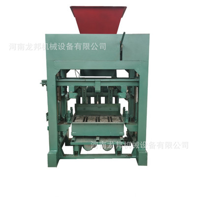 龙邦4-40砌块成型机烧水免泥砖机空心砖制造机制砖机生产线