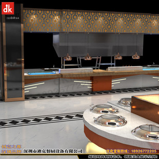 热销迪克自助餐布菲台设计制作 发光冷餐甜品台 酒店移动台食物展