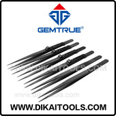 热销钛合金带锁镊子槽珠宝镊子钻石夹彩宝镊子红宝石带