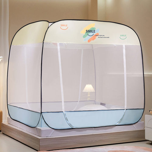 防尘大顶免安装蚊帐防摔加密帐纱全底蒙古包无荧光双开门厂家批发