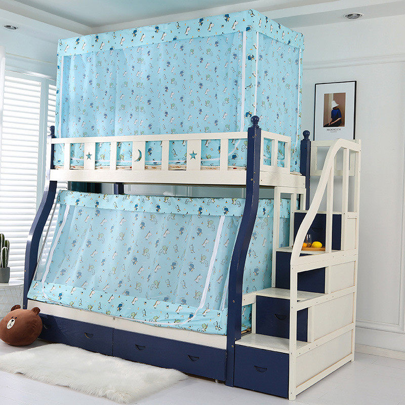 子母床蚊帐遮光床帘床幔层高双伸缩高低床梯形书架上下铺防尘家用,床上用品,蚊帐,淘宝优惠券,粉丝福利购,淘宝优惠卷