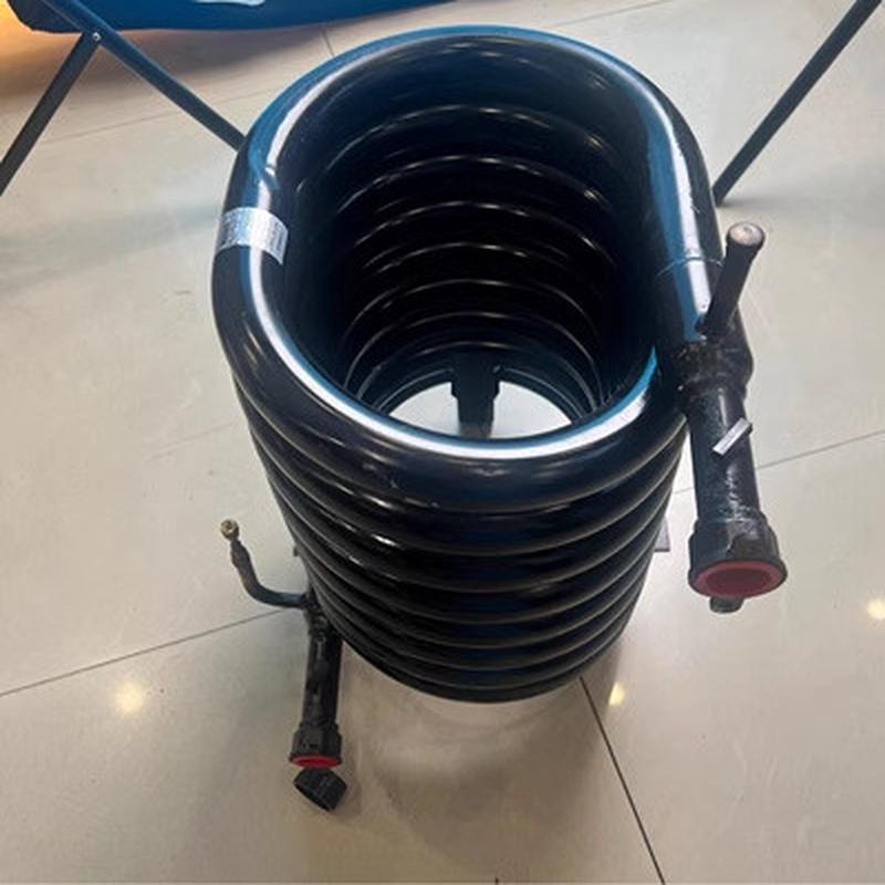 原厂氟加紫铜盘管水冷蒸发器冷水机方型铜管冷却器热水循环换制冷