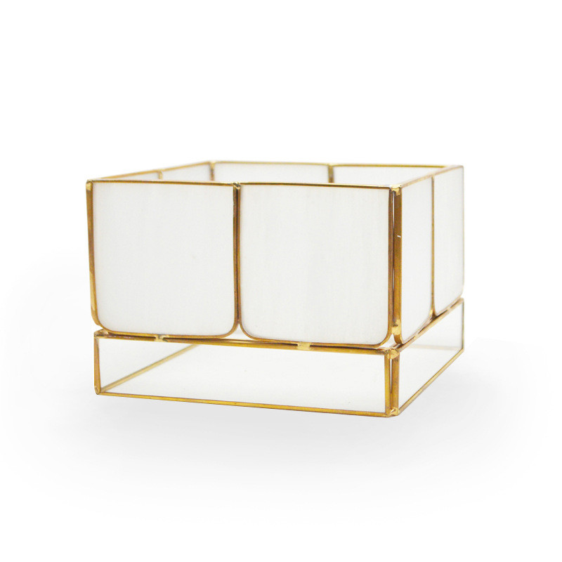 多用途烛台风灯摆件家居装饰气氛蜡烛灯罩酒店装饰彩色玻璃摆件