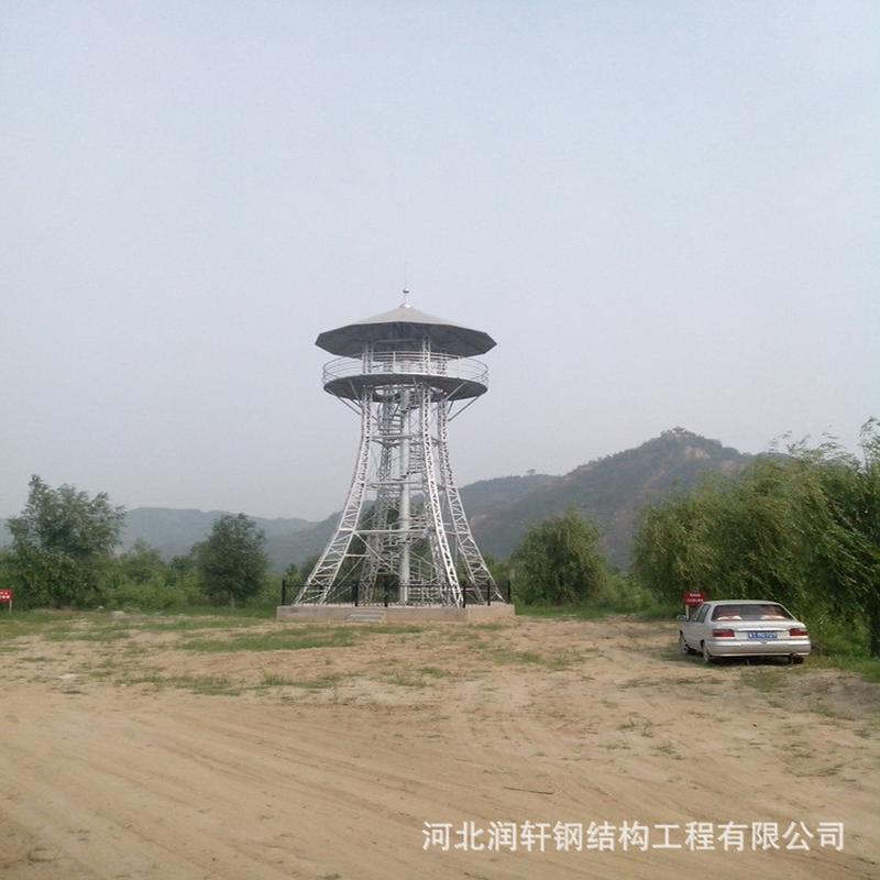 防火瞭望铁塔15米景区瞭望塔热镀锌钢结构瞭望塔厂供应观光塔