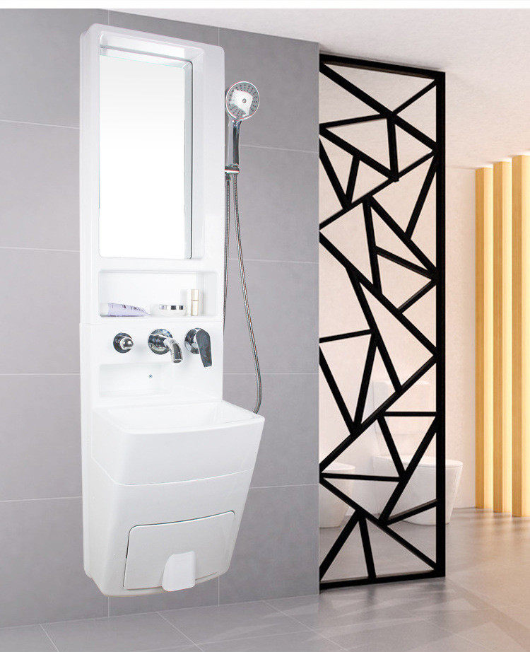 五金配件包装 天力卫生间一体式浴室柜 壁挂式 简介abs注塑 简单公寓出租 sc001