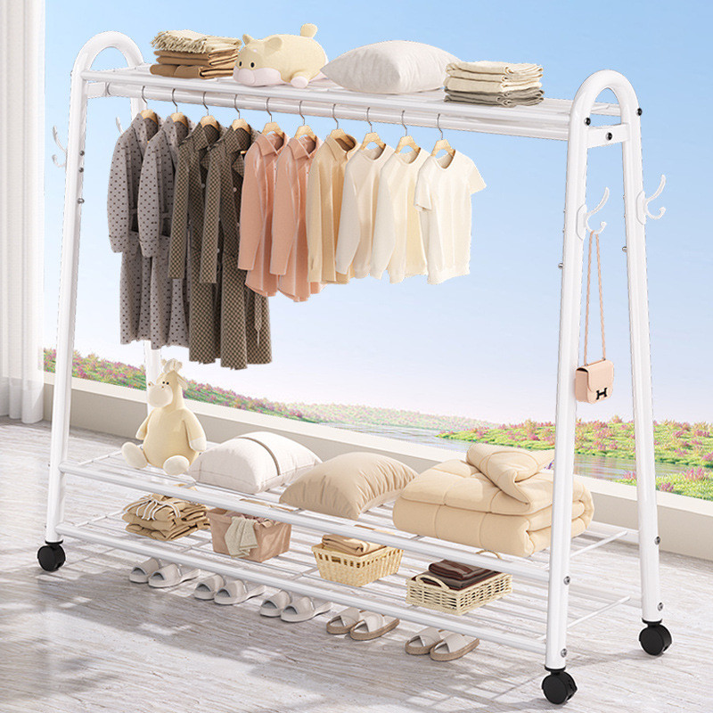 简易衣帽架可移动晾衣架落地室内房间挂衣架子家用卧室衣服收纳架