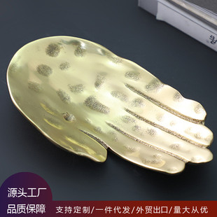 家居样板房桌面铁艺手脚组合装 饰托盘摆设 饰摆件 现代轻奢创意装