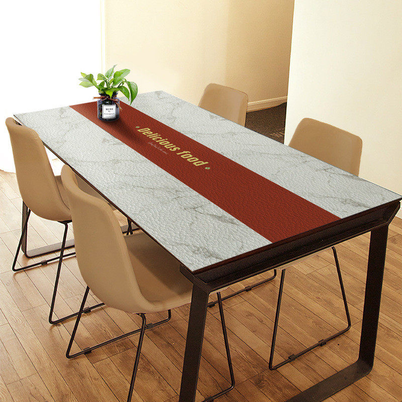 皮革桌布北欧轻奢网红防水防油免洗餐桌防烫茶几布ins学生书桌垫,居家布艺,桌布,淘宝优惠券,粉丝福利购,淘宝优惠卷