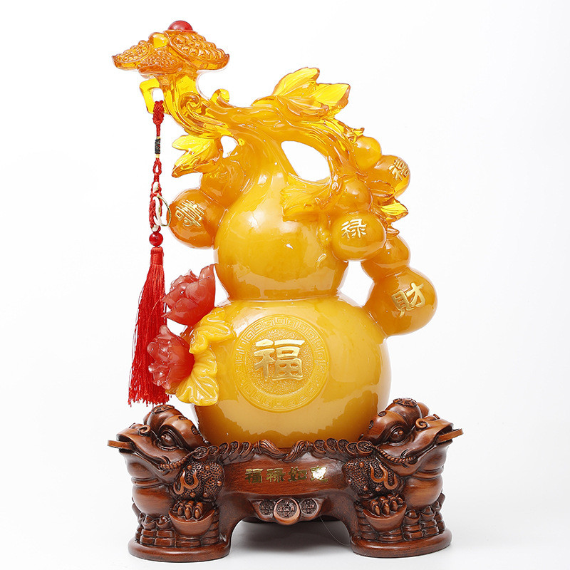 福禄摆件树脂葫芦工艺品家居客厅酒柜玄关装饰乔迁店铺开业礼品