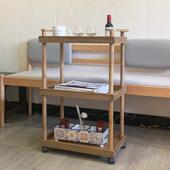 实木小推车可移动多层置物架茶几客厅沙发边几简约棋牌室茶水架子