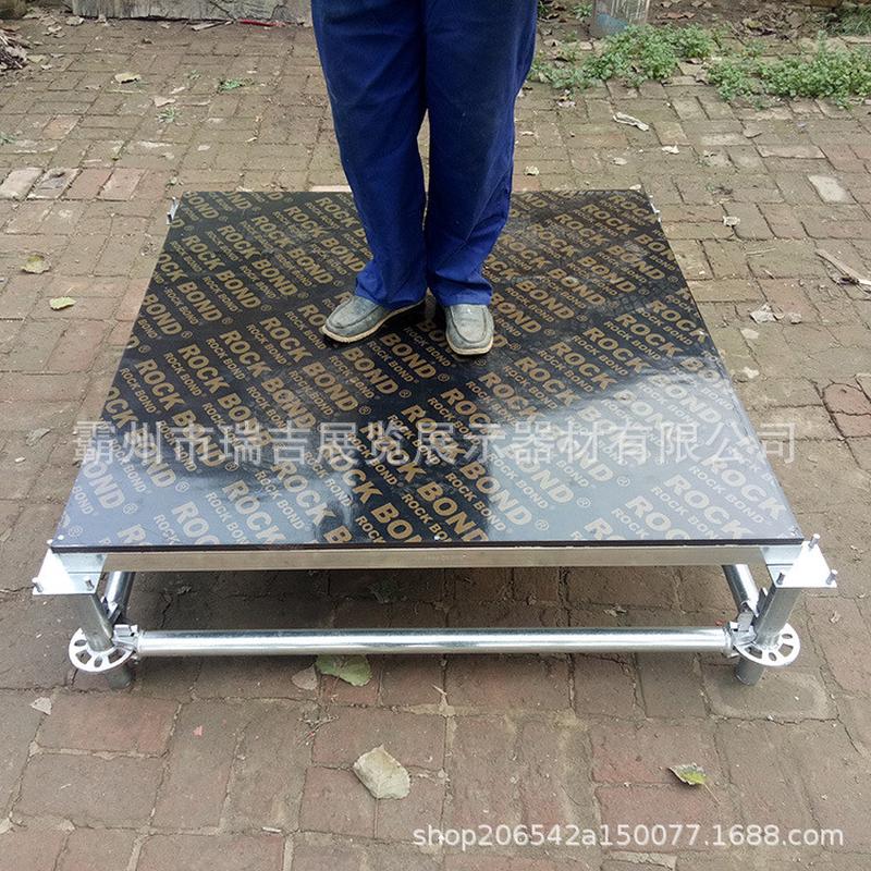 供应铝合金婚庆活动舞台架折叠t台舞架厂家批发镜面玻璃铝合金舞