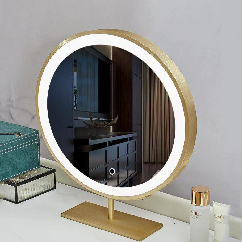 梳妆台化妆镜镜子led带灯桌面台式网红光宿舍学生补拍照ins风大号,家装主材,浴室镜,淘宝优惠券,粉丝福利购,淘宝优惠卷