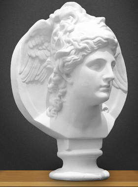 艺伯乐面冠夫人石膏像60cm教具双面夫人美术素描静物石膏头像