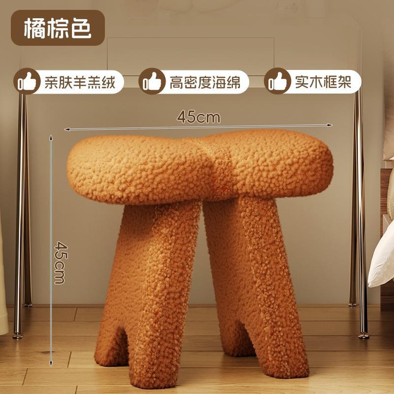 蝴蝶结网红凳子化妆凳白色梳妆凳梳妆台椅子现代卧室现代简约家用