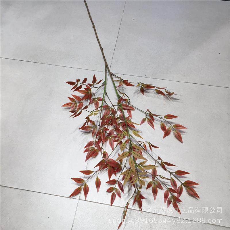 南天竹树枝客厅摆设假花仿真绿植插花室内仿生植物马醉木装饰摆件