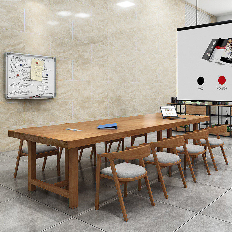 实木长条办公会议桌子公司职员培训会议室大班台多人办公桌椅组合,商业/办公家具,会议桌,淘宝优惠券,粉丝福利购,淘宝优惠卷