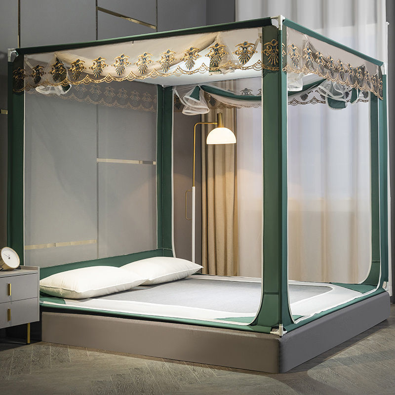 热销蚊帐儿童防摔家用蒙古包坐床式门三开卧室封闭方顶婴掉床厂批