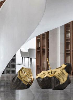 玻璃钢庭院水滴石头景观雕塑 楼梯口酒店抽象小区房地产装饰摆件