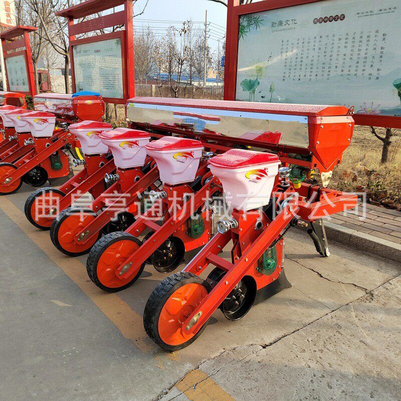 热销4行玉米播种机免耕施肥大豆精播机加重实心腿行距可调玉米播
