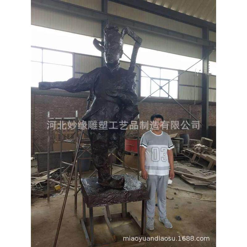 戏院商场美陈生旦净末丑雕塑京剧人物铜雕像粤剧脸谱造型