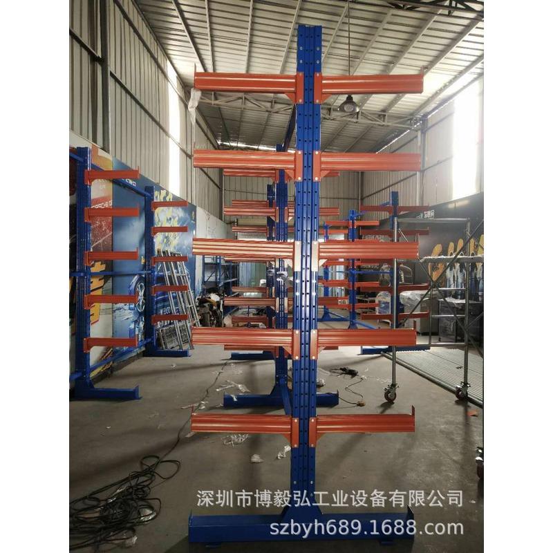 重型悬臂货架仓储库房PVC五金属钢管铝材工业厂房加厚单双臂多层