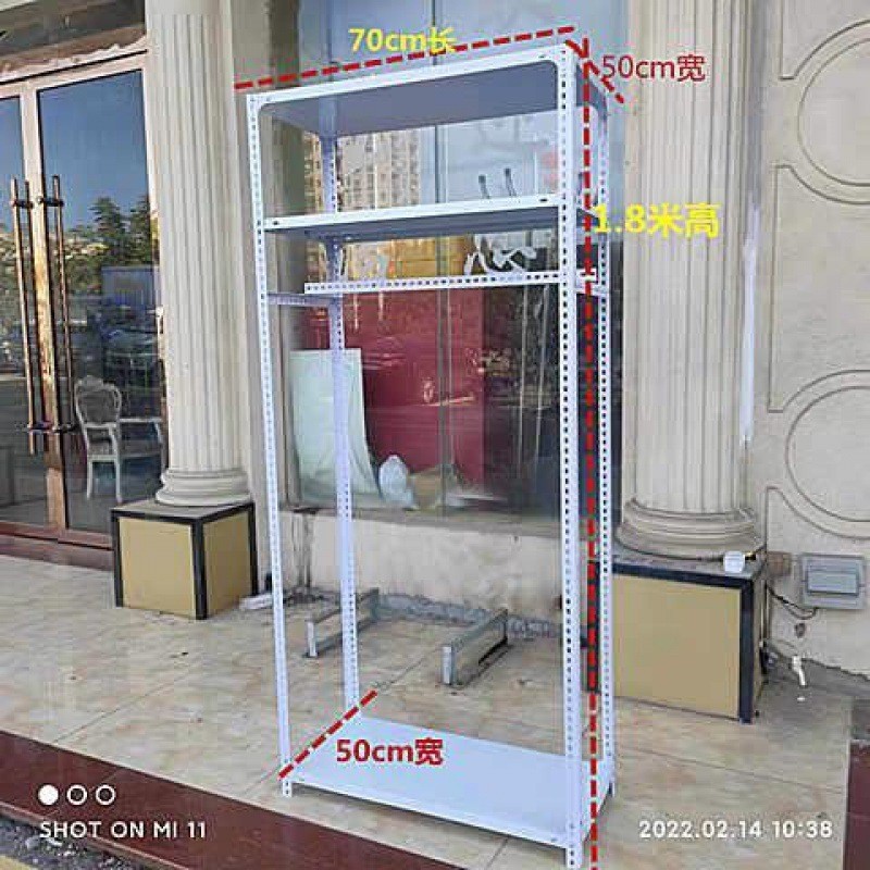 直角角铁货架角钢铁板置物架家用出租房晾衣架衣柜衣架简易衣