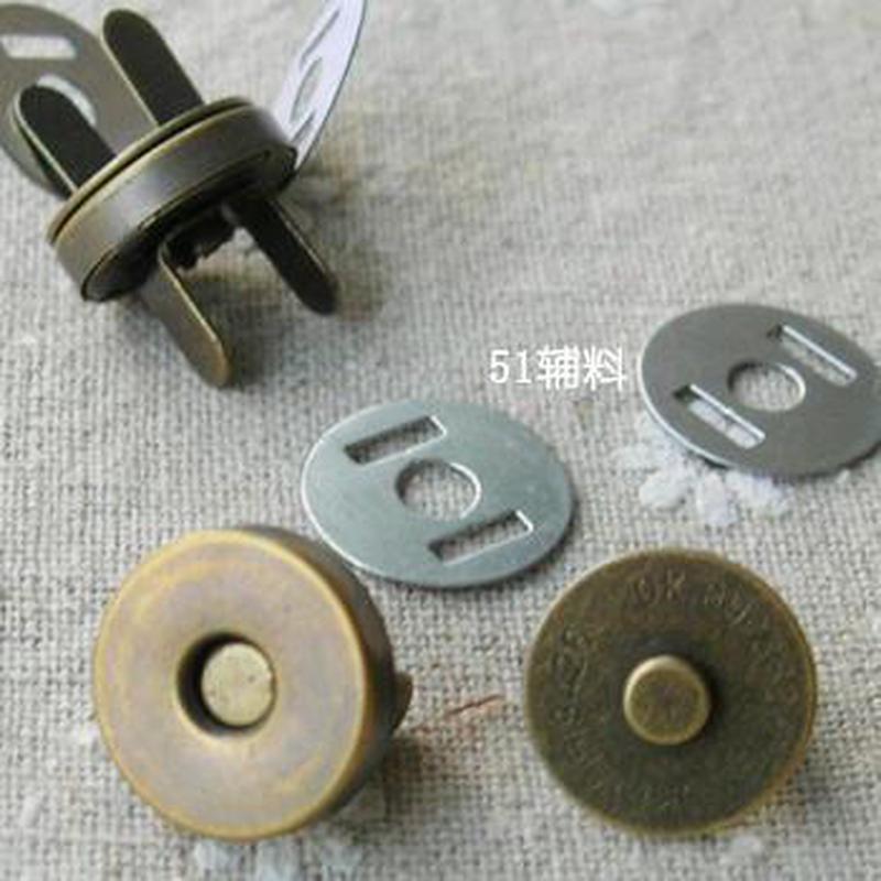 diy手工布艺包包扣子纽扣金属吸铁石强磁力古铜磁扣箱包配件5辅料