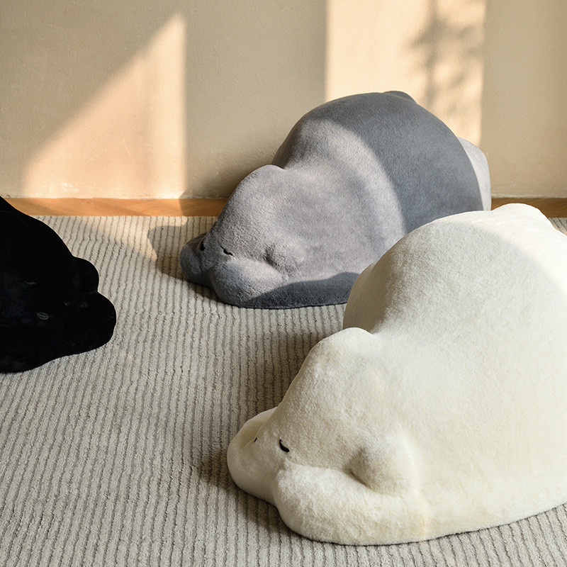 热销网红酣睡熊单人趴趴熊沙发北极熊懒人沙发儿童动物座椅设计师