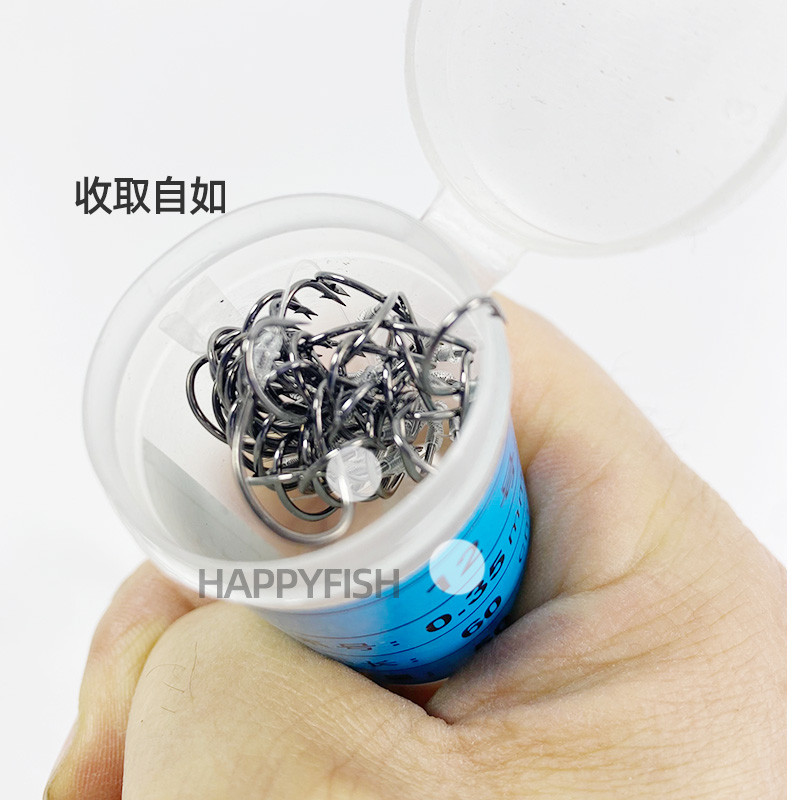 海钓丸式钩桶装钩绑好钩带线倒刺鱼钩带子线钩鲈鱼专用钩单钩