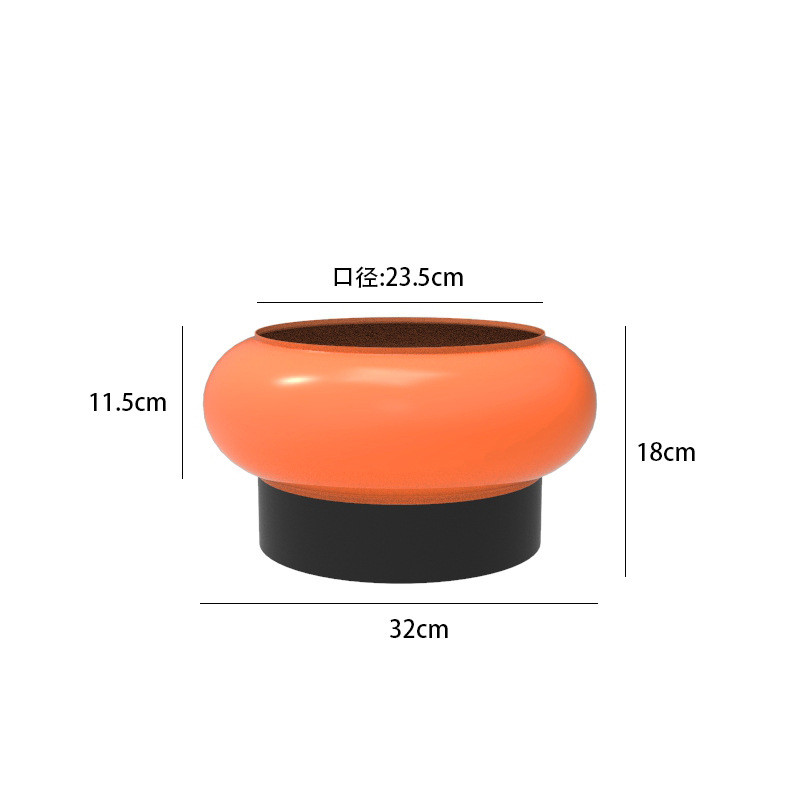 大号金属蝴蝶兰网红轻奢金色高脚花盆花盆冬青蕙兰年宵花盆抱抱桶