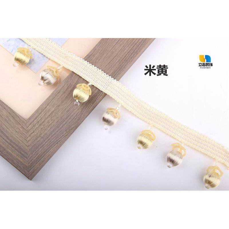 窗帘花边水晶珠子窗帘配件纱窗货车装饰别墅装饰辅料加重叶片包丝