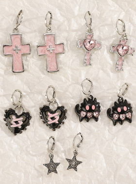 Classic Cross Jewelry Silver Hip Hop Party Earrings Women 新