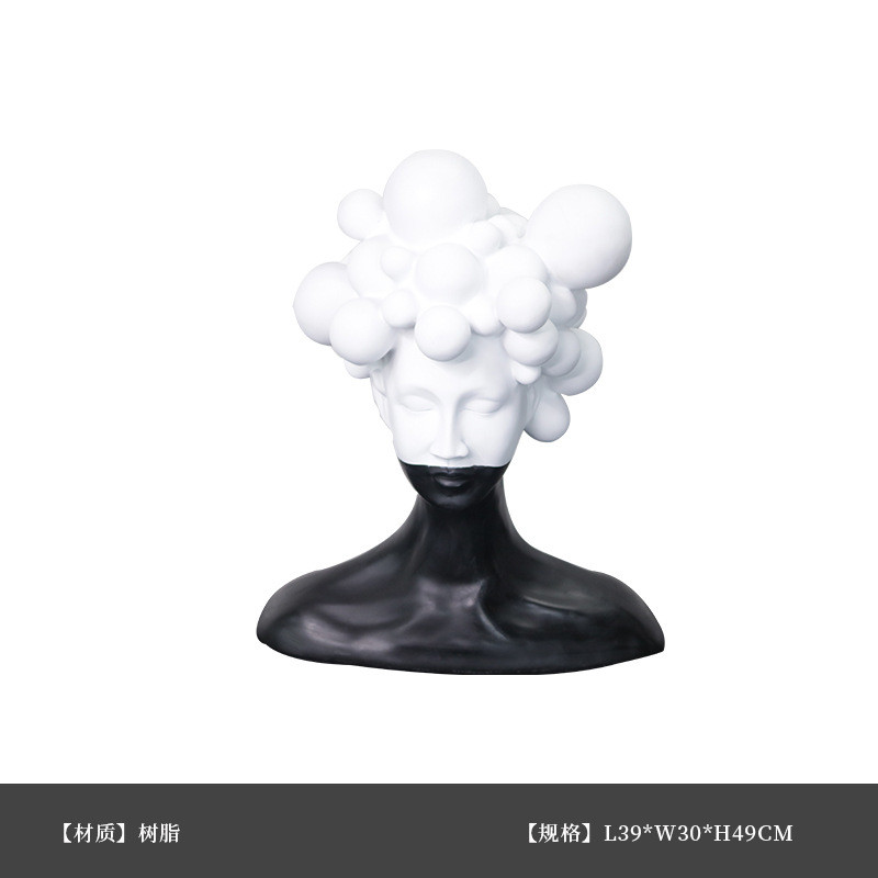 简约现代软装艺术神秘女人物雕塑摆件样板间家居桌面创意轻奢饰品