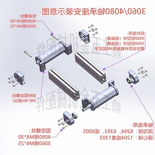 流水线配件皮带全套传送带滚筒机头铝座主动辊筒张紧镀锌