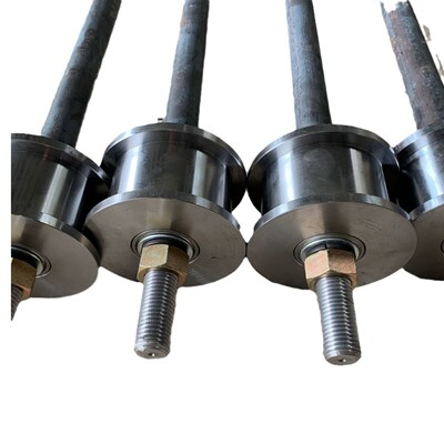 火车导轨轮型双边钢轨轮矿车轮对号钢实心滑轮承重~吨