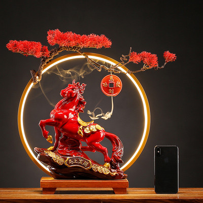 陶瓷马摆件乔迁新居可以送礼招财家居客厅玄关桌面装饰品马到成功