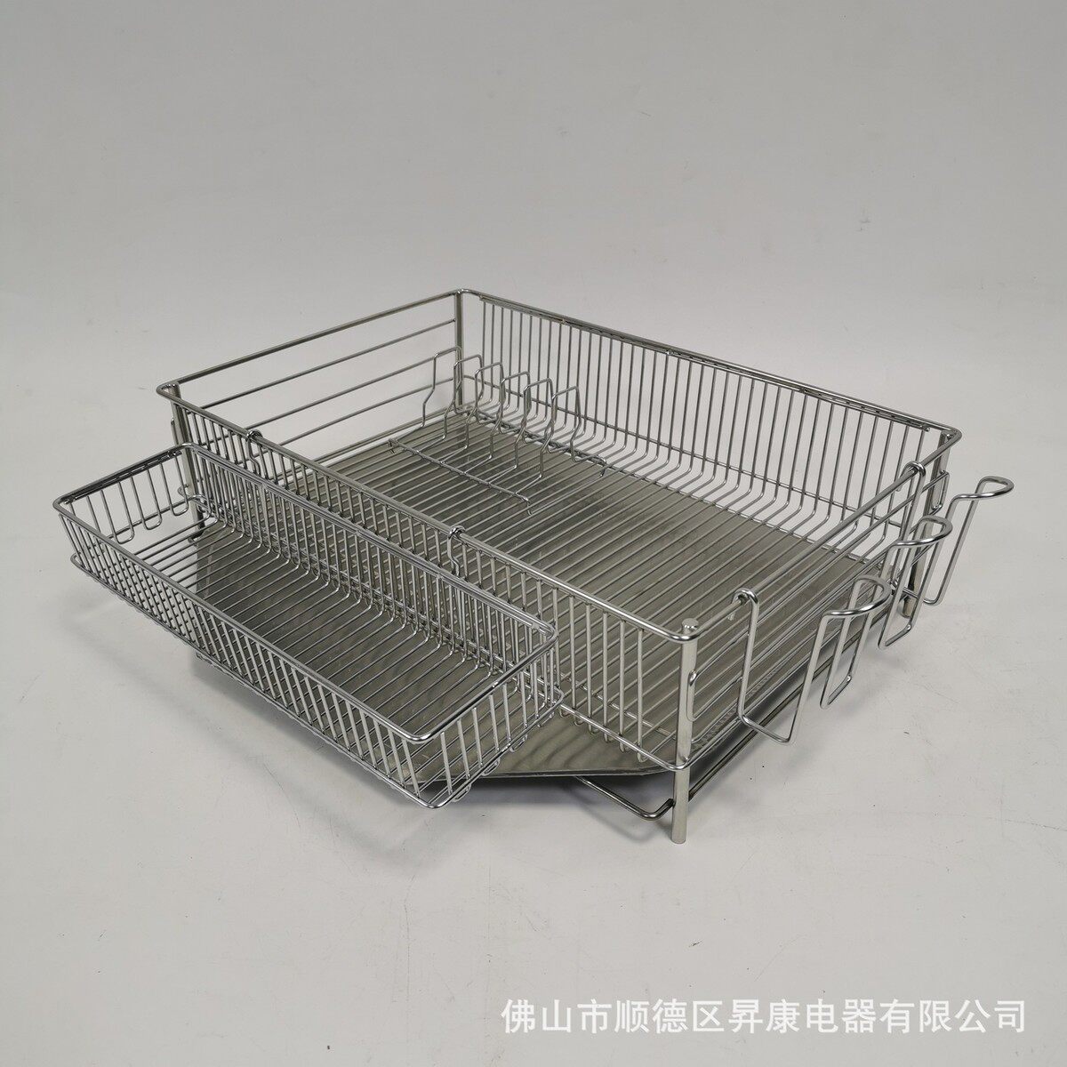 不锈钢沥水篮韩式厨房碗碟收纳架盘单层双层带接水置物架沥水架子