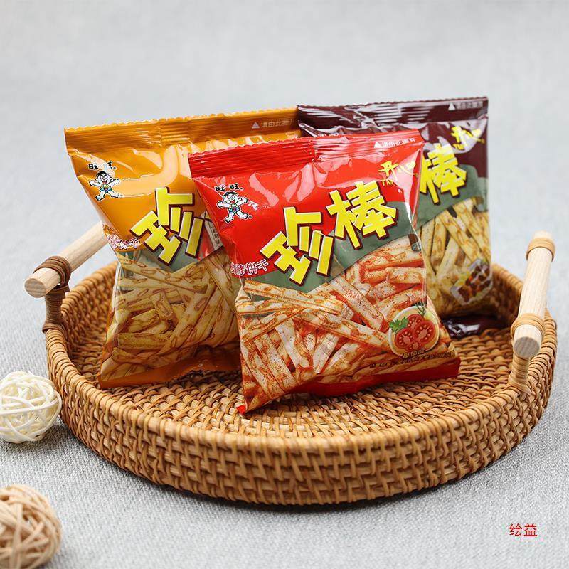 新货旺旺开心珍棒茶点酥性薄脆手指发酵饼干早餐饼干散装零食番茄