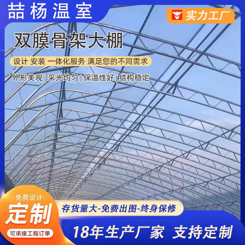 直销温室大棚双膜骨架大棚日光温室农业观光智能温室大棚