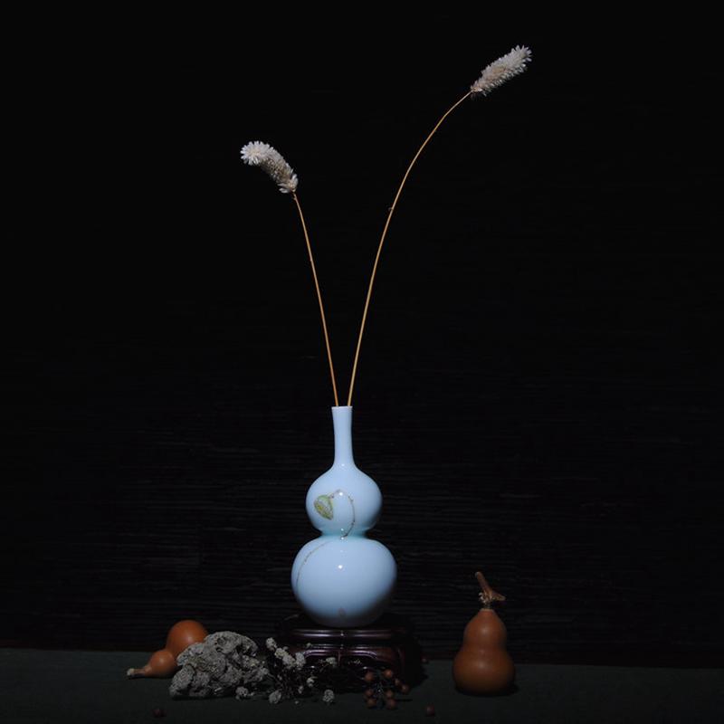 葫芦瓶陶瓷花插景德镇花瓶器摆件手绘多肉创意工艺品代发工厂