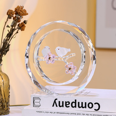 热销达姿梳妆台水晶玻璃工艺品摆件客厅情人节气氛婚庆装饰品创意