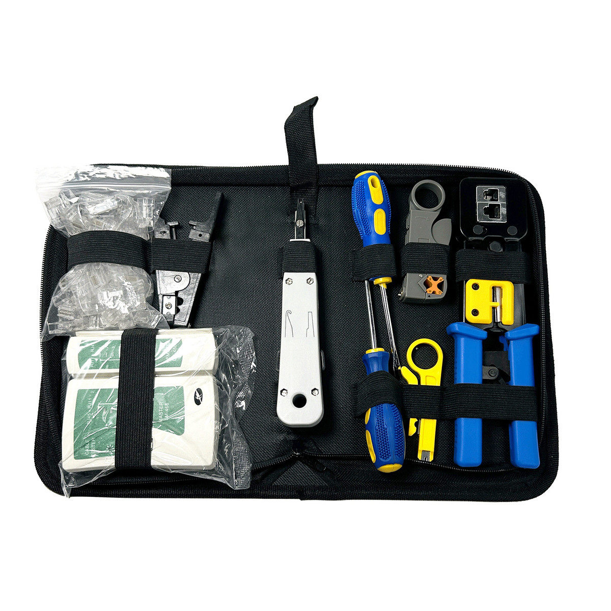 方贝五金ar-150网线钳测试仪钳布线维修工具包通孔综合工具套装