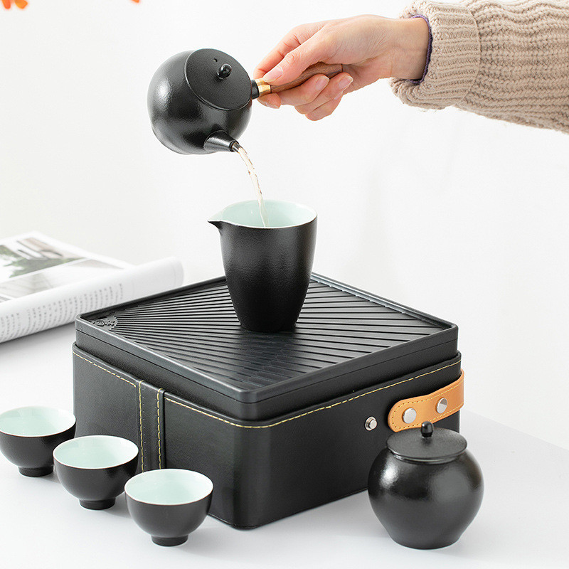 便携式旅行茶具小套装备户外包随身车载办公室家用功夫泡茶壶茶杯