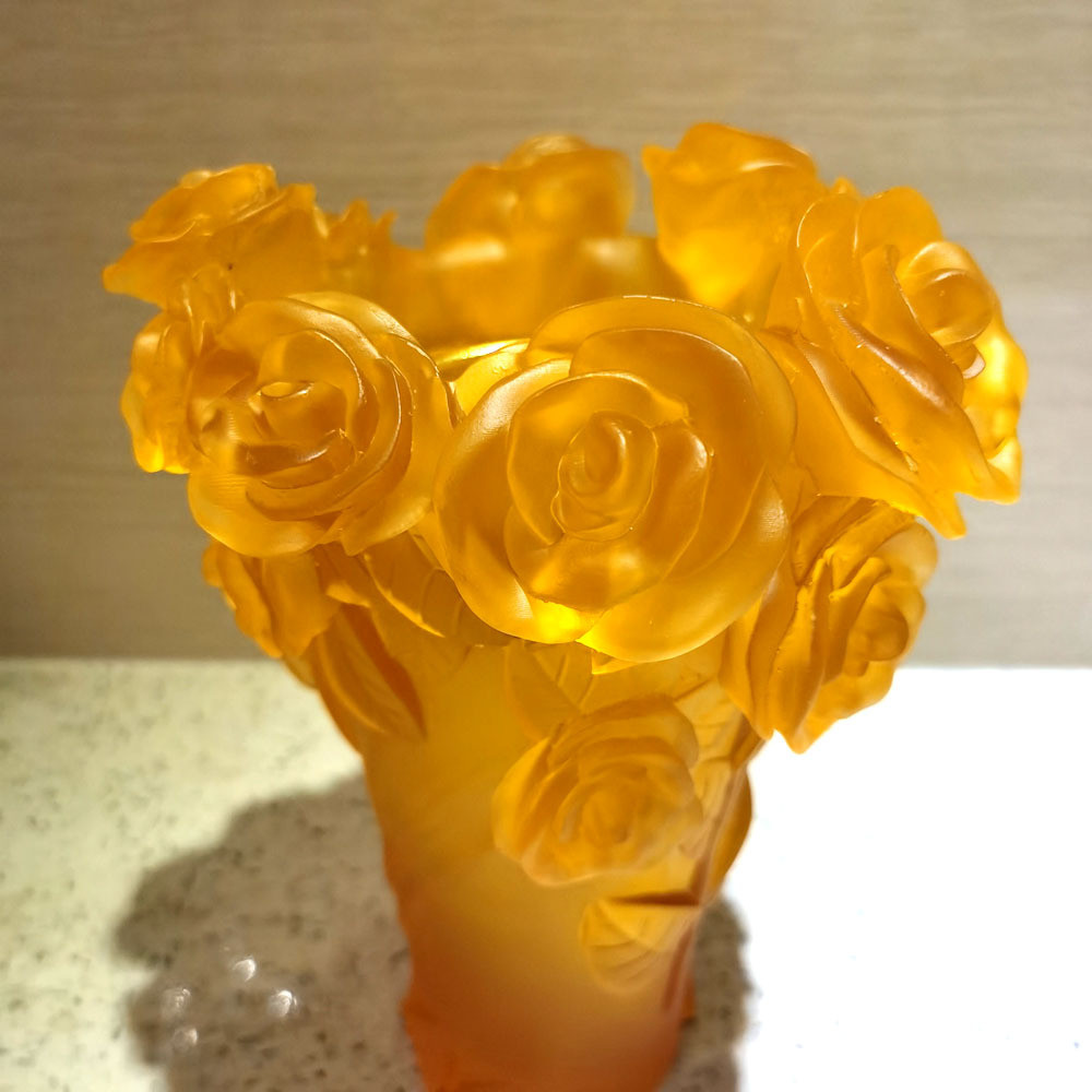 厂家直销家居工艺品水晶香炉中东礼品水晶琉璃花瓶香熏摆件