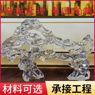 华尔街动物树脂雕塑家居饰品工艺品室内透明牛摆件雕塑